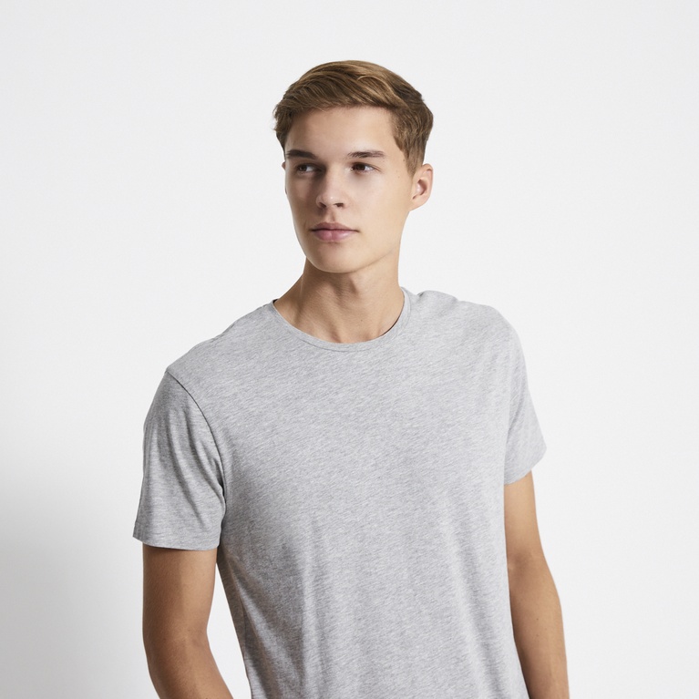 Premium basic tee "Casper" Grey Melange